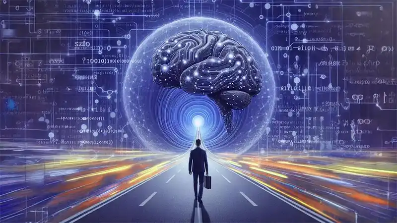 A-Man-Walking-Along-A-Road-Ending-Artificial-Brain